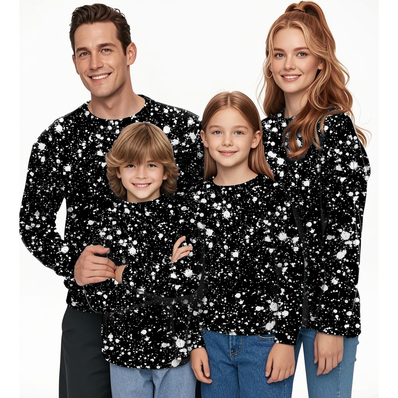 ZEBRA SPLATTER Crewneck Pullover Ugly Sweater Men Women boy girl family