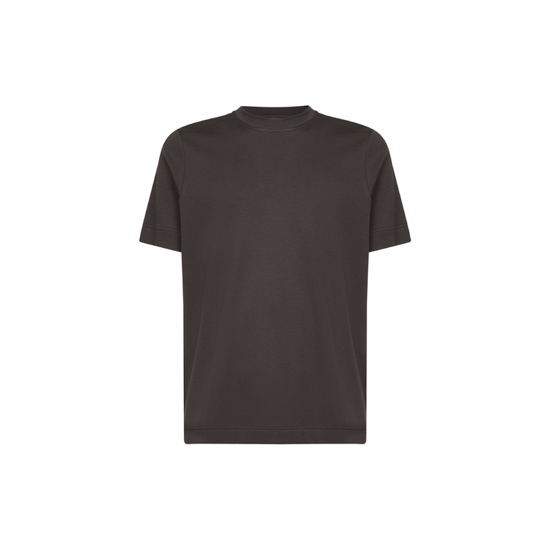 Brown cotton jersey T-shirt|46|48|50|52|54|56