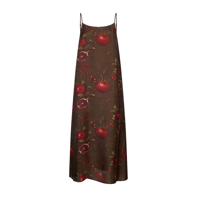 Printed viscose and cupro Anaya dress