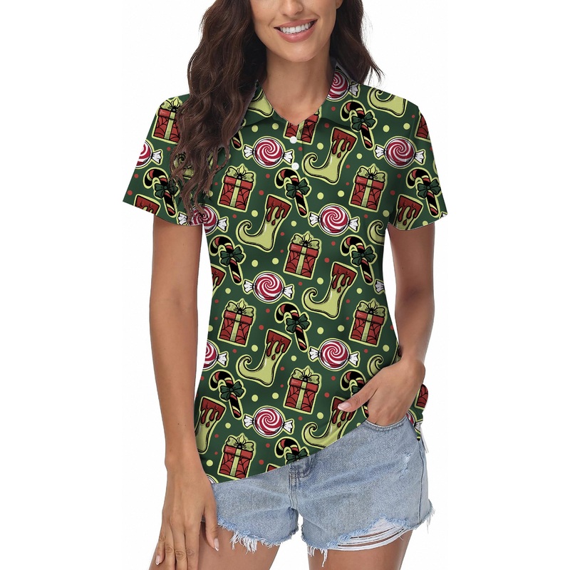Christmas socks Gift Women’s Golf Polo