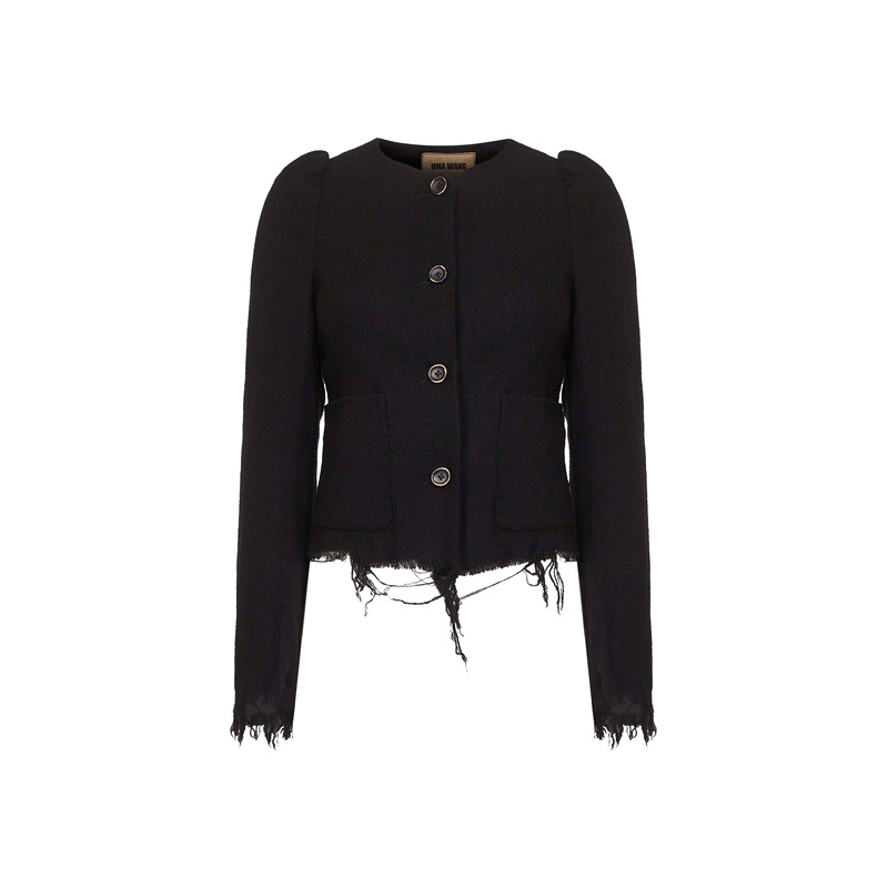 Black wool and linen blend Kuppy jacket