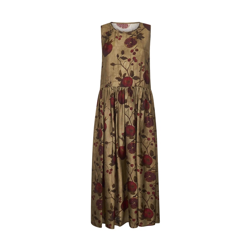 Printed viscose and cupro Ardal midi dress