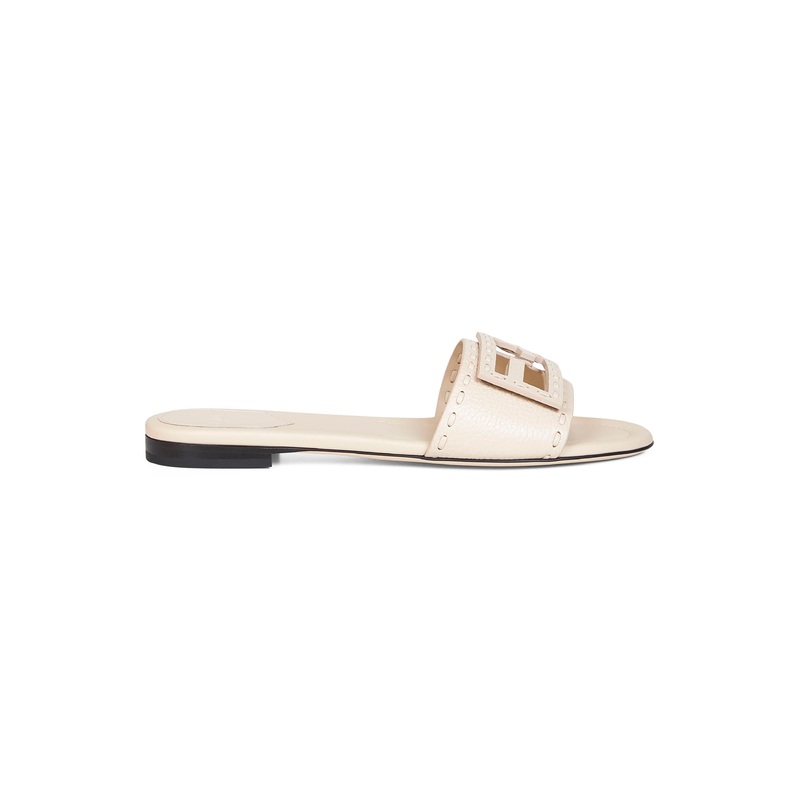 Beige leather Baguette slides|36|37|38|39|40|41