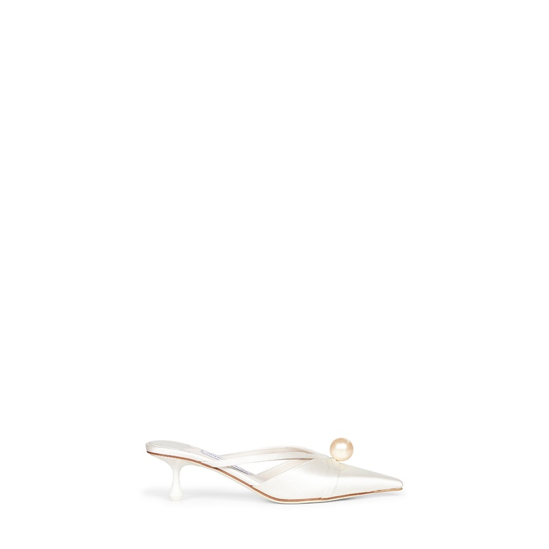 Ivory satin Sana Mule 50 mules