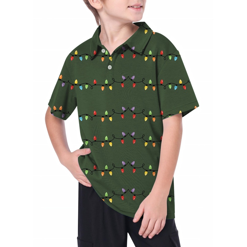 Youth lighting Christmas Golf Polo