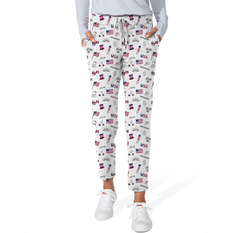 American flag-Women’s 7/8 Stretch Ankle Golf Pants