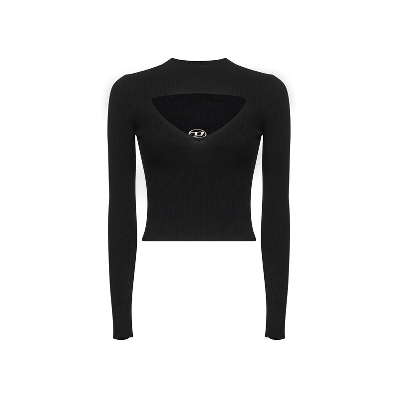 Black ribbed wool M-Olina top|XS|S|M|L