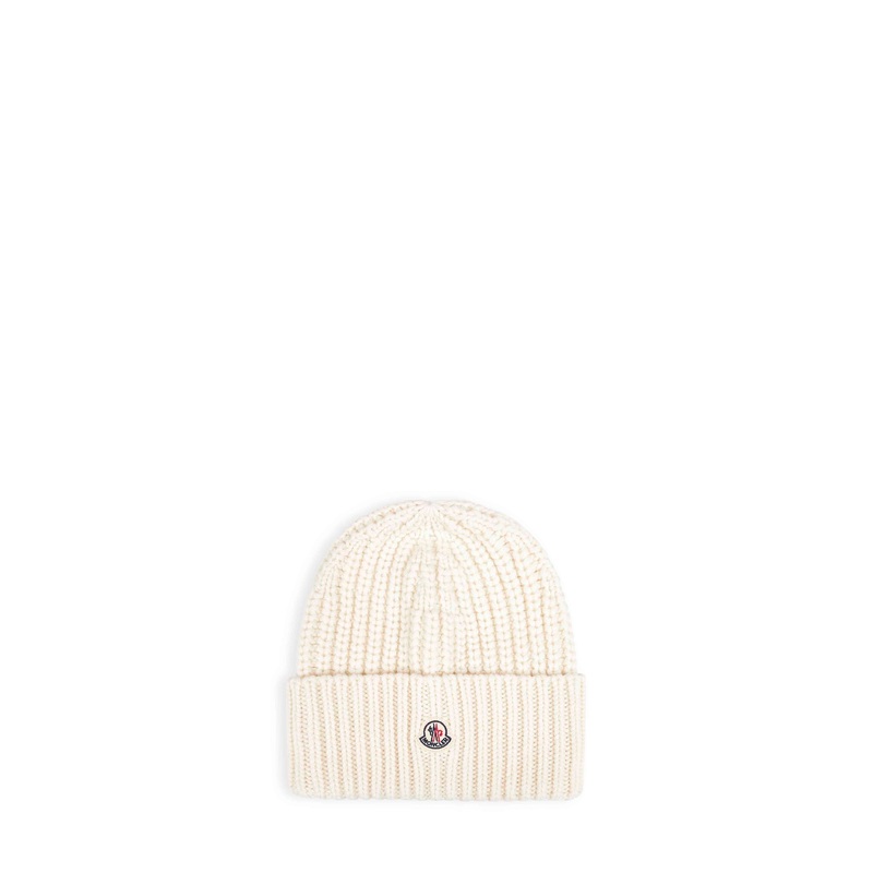 White wool and cashmere beanie