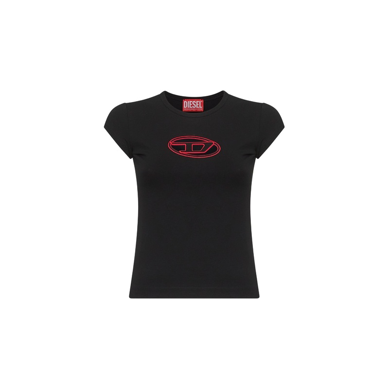Black stretch cotton T-Angie T-shirt