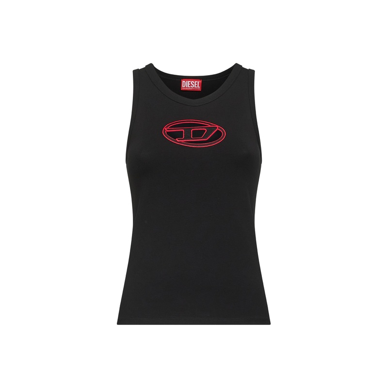Black stretch cotton T-Lynys-Od tank top