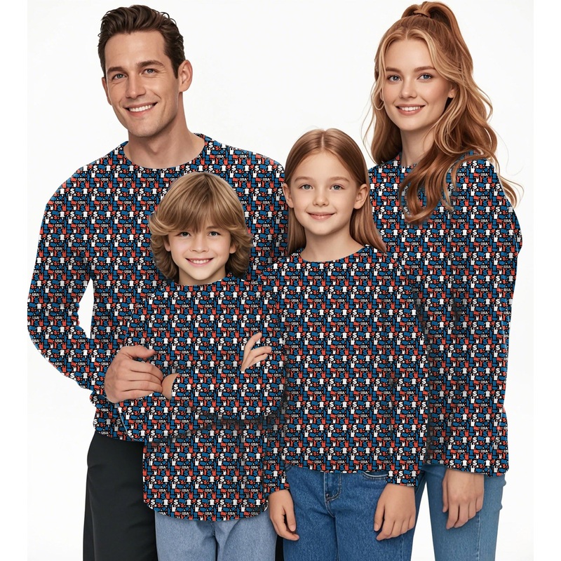 USA national ornament Crewneck Pullover Ugly Sweater Men Women boy girl family