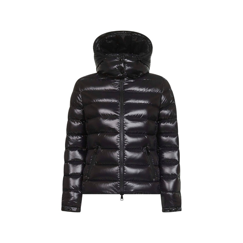 Black Bady short hooded down jacket
