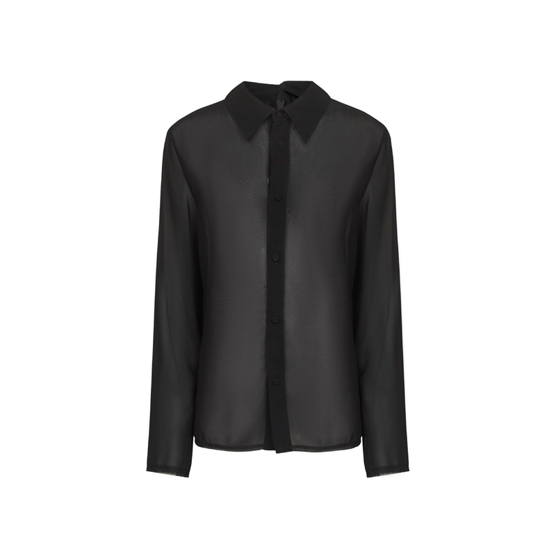 Black georgette shirt|40|42