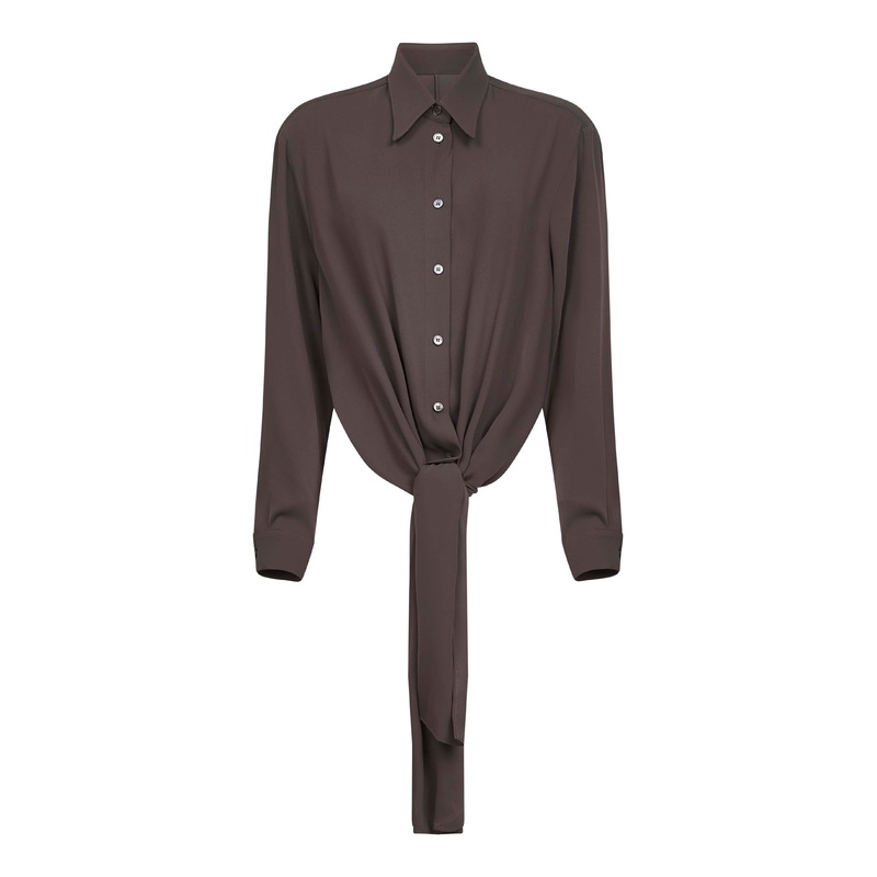 Brown dual-wear shirt|38|40|42