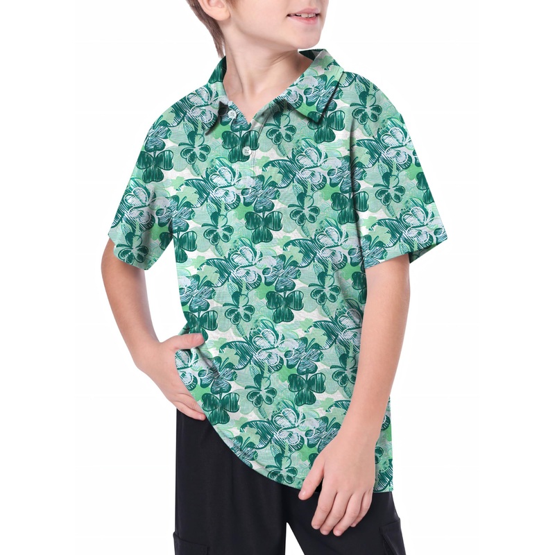 Youth  Four leaf clover Golf Polo