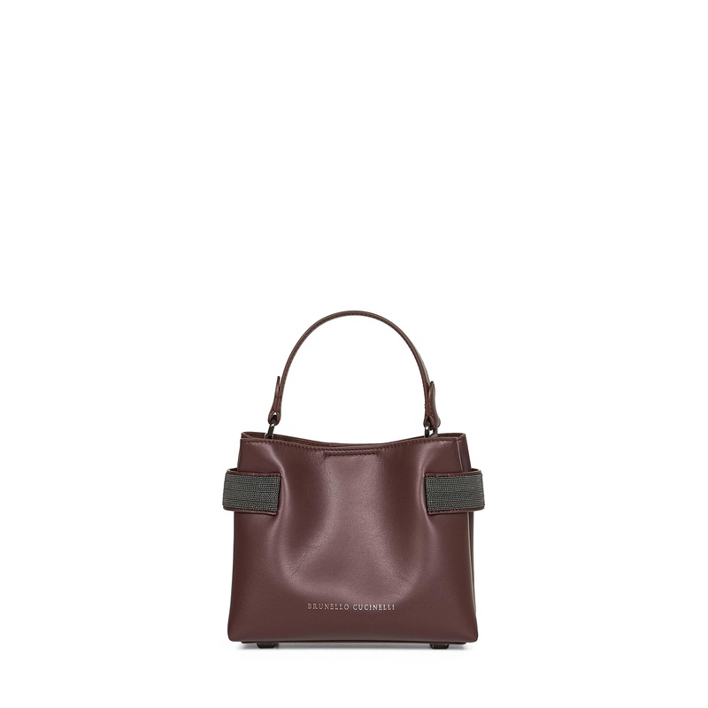 Burgundy Essence small top-handle bag