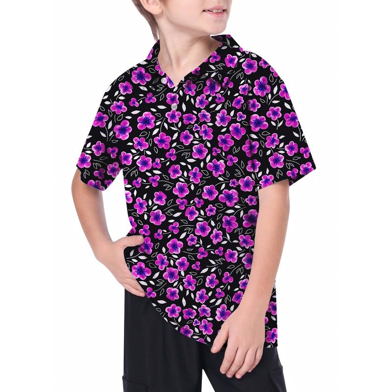 Youth Floral Out Golf Polo|8Y|10Y|11Y|12Y|13Y|14Y|16Y
