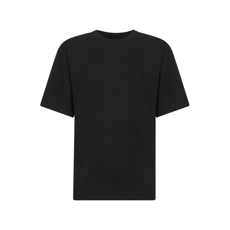 Black cotton jersey oversized T-shirt