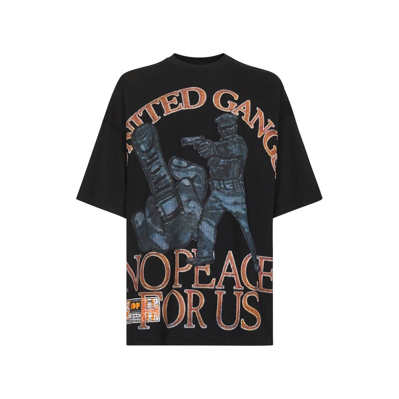 Black cotton The Boy White Flake T-shirt