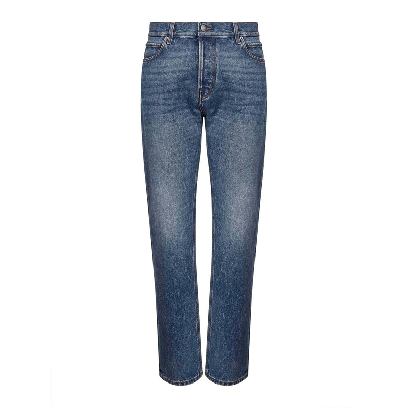 Blue cotton denim Blake straight jeans
