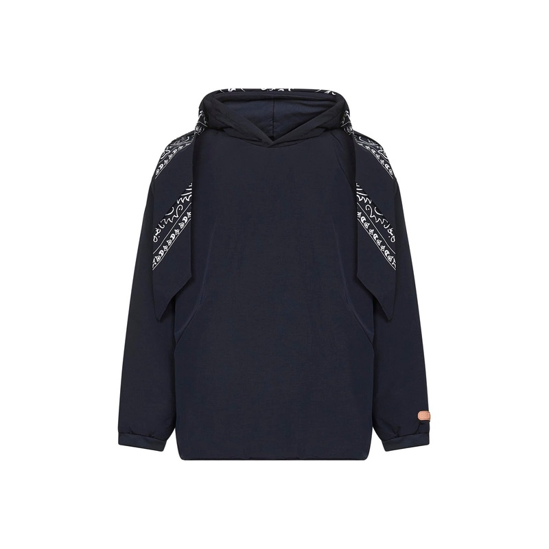 Blue nylon United hoodie|S|M|L