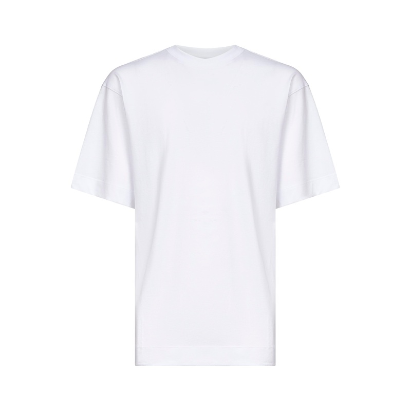 White cotton jersey oversized T-shirt