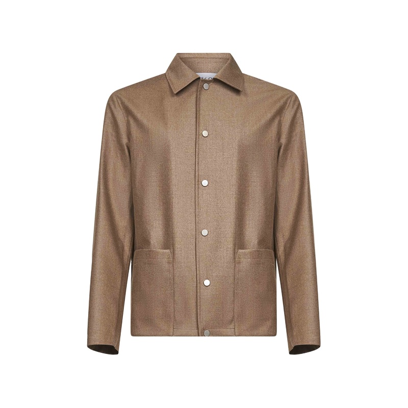Beige virgin wool Chore jacket<BR/>