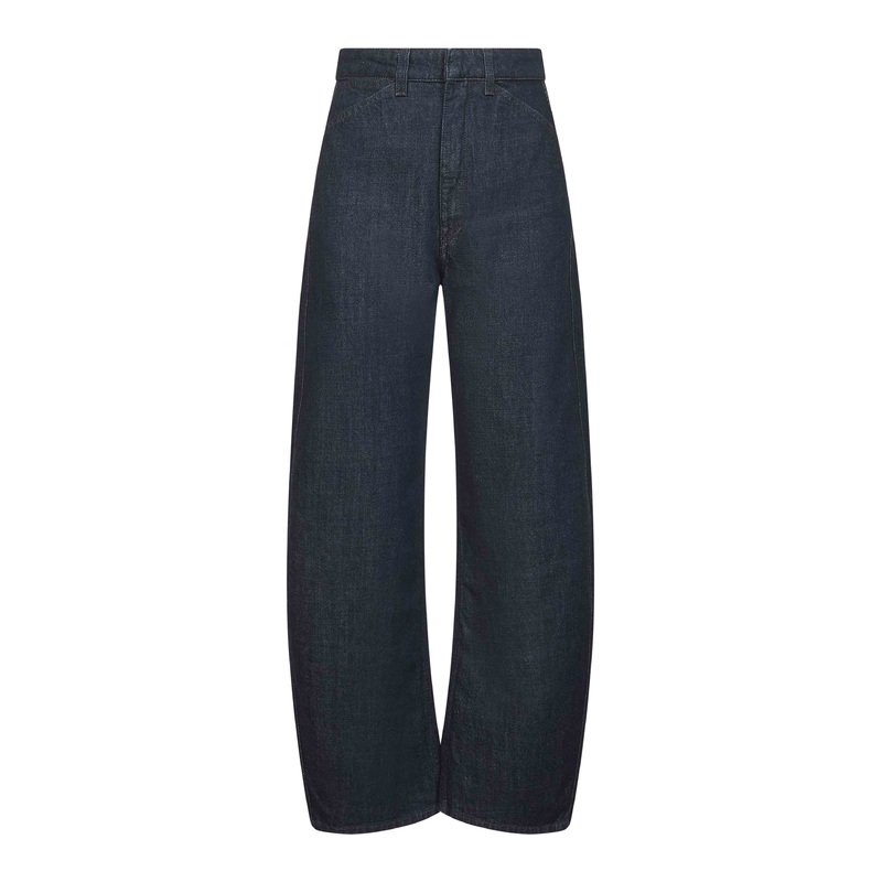 Blue denim High Waisted Curved jeans