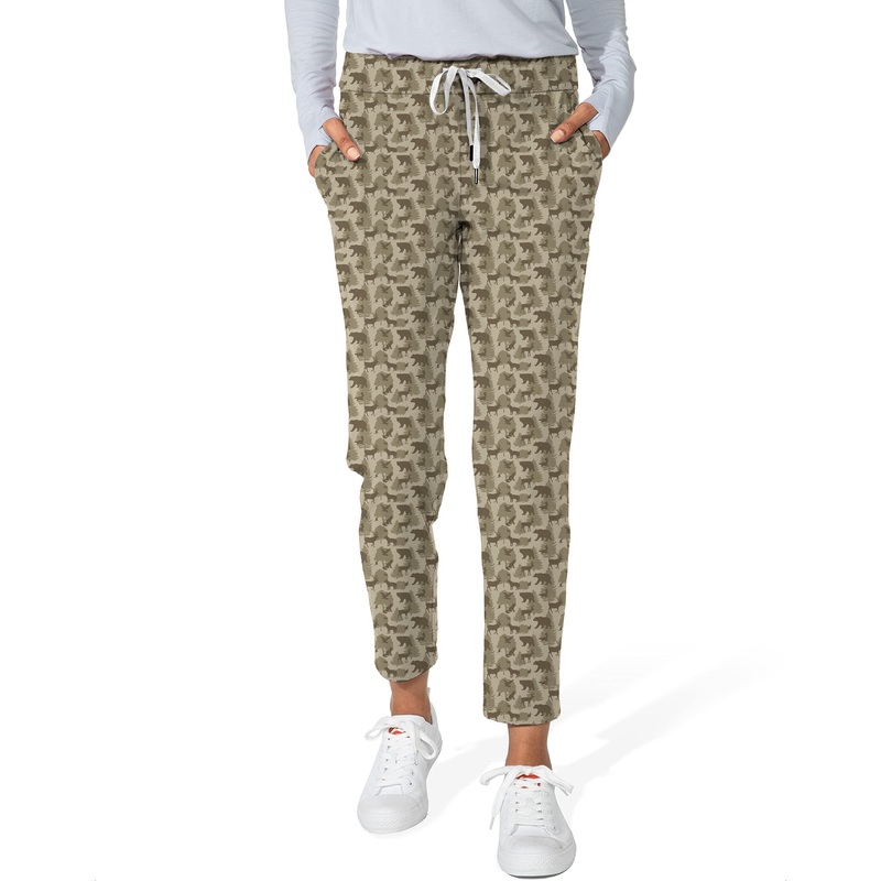 Forest animal bear deer-Women’s 7/8 Stretch Ankle Golf Pants