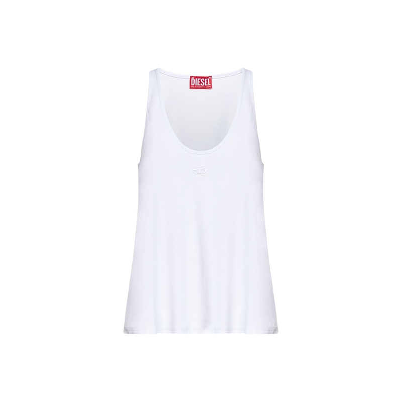 White ribbed cotton T-Ipsya-Lkds tank top