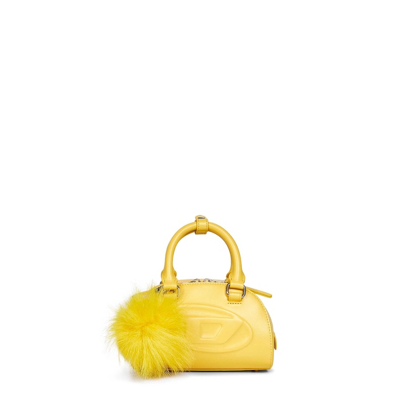 Yellow 1DR Dome Crossbody mini bowling bag