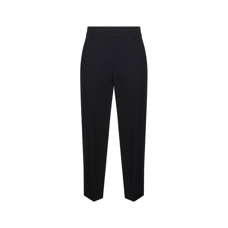 Black stretch viscose suiting Cam trousers