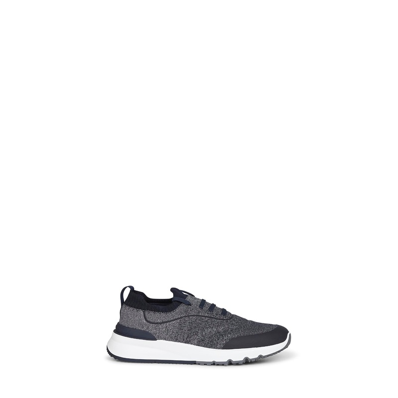 Blue techno cotton knit Runners