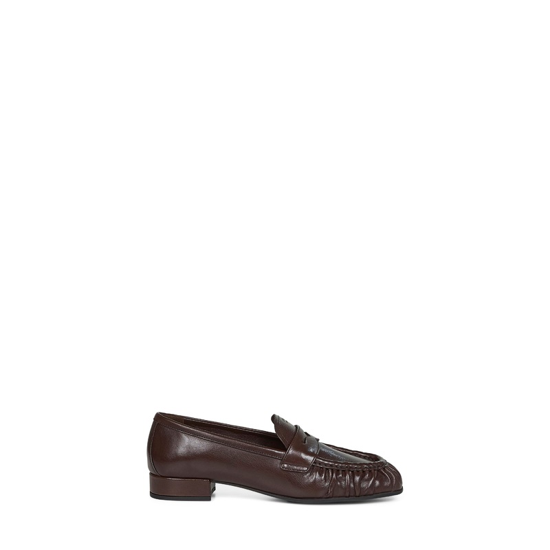 Brown buffalo leather loafers|36|37|37.5|38|38.5|39|40|41