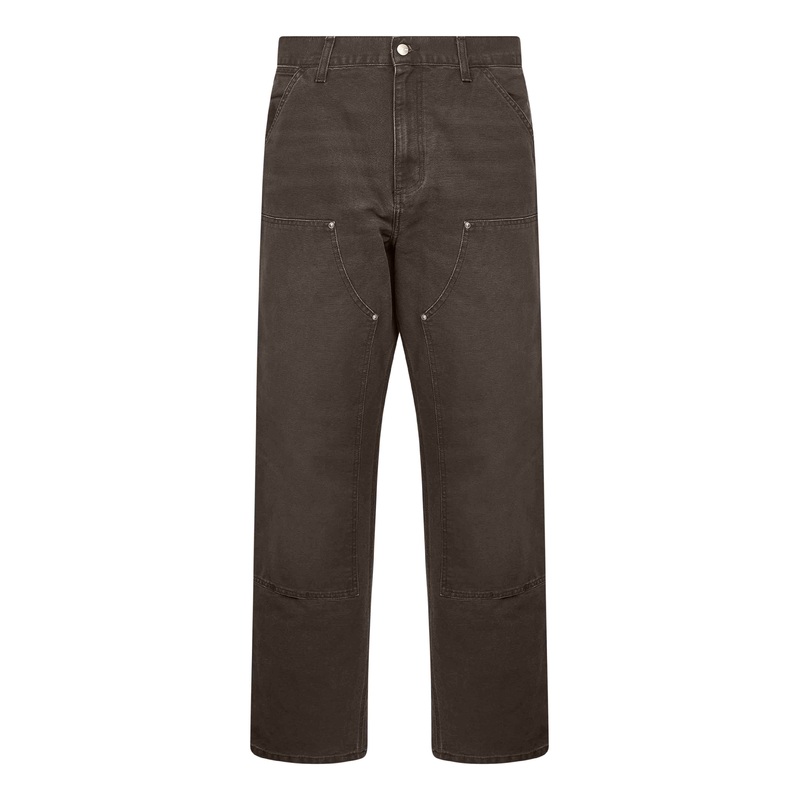 Brown cotton canvas Double Knee jeans