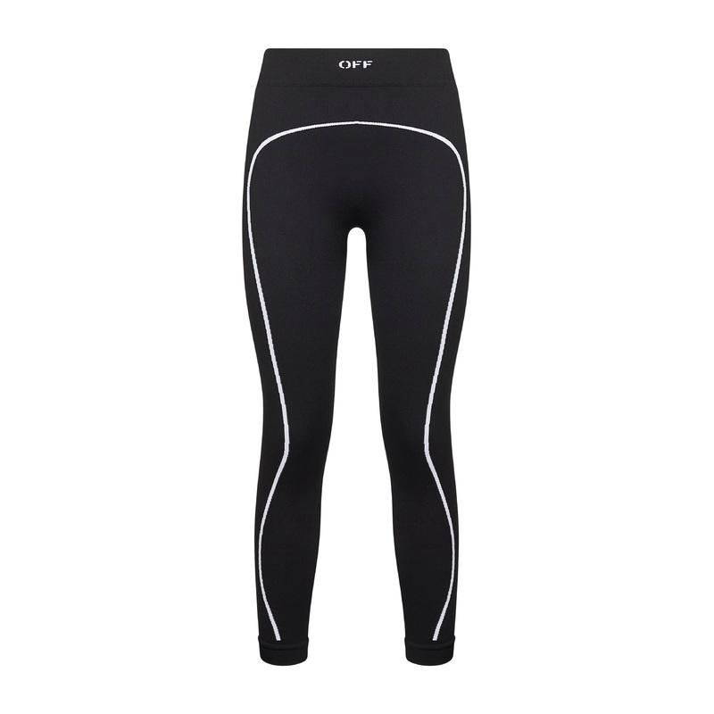 Black knit Off Stamp activewear leggings