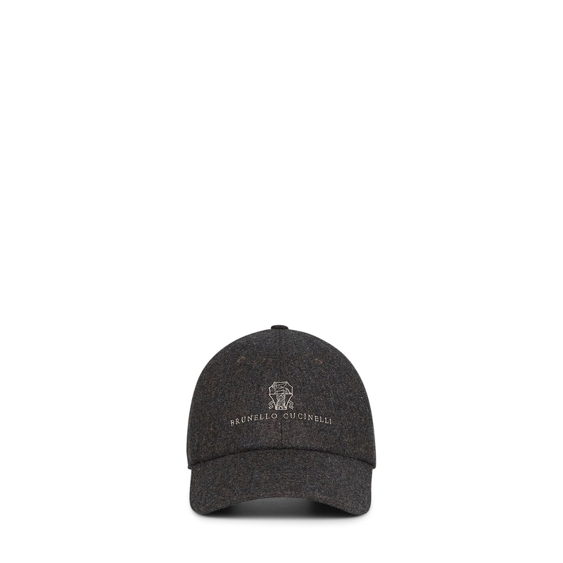 Brown flannel embroidered Baseball cap