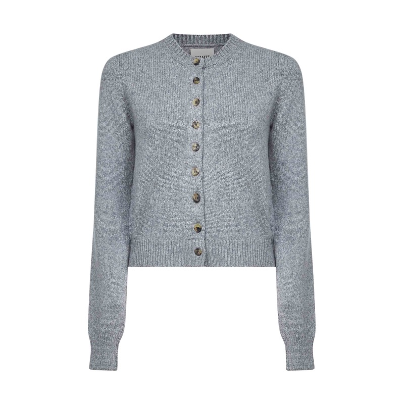 Grey cashmere knit Everheart cardigan