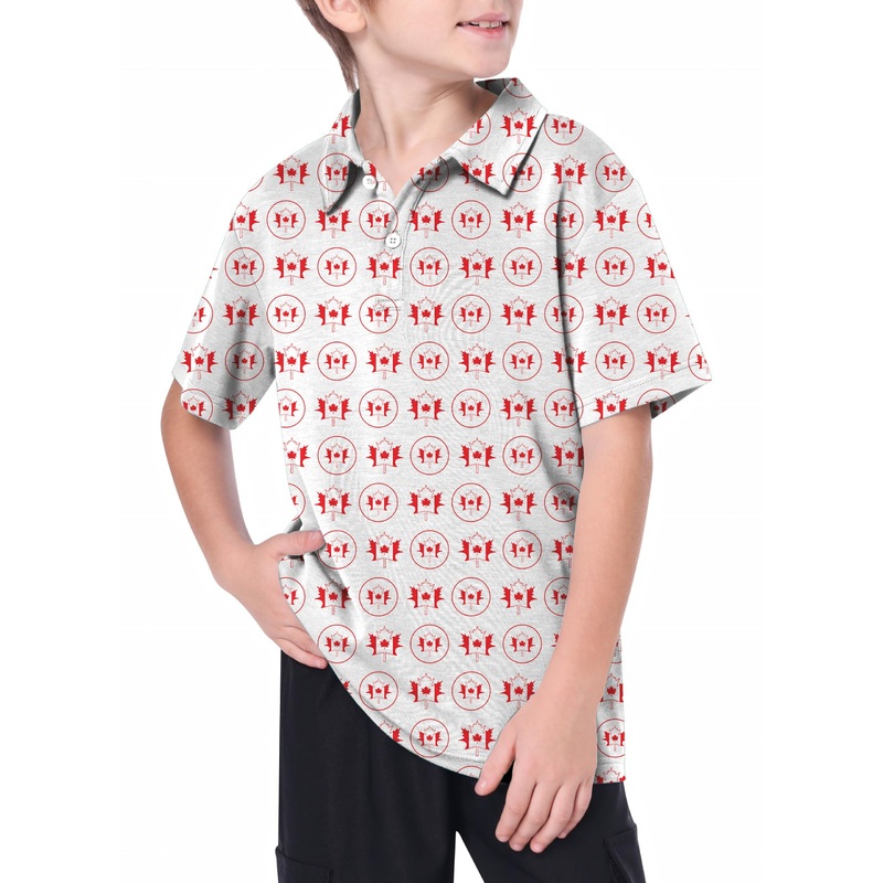 Youth Circle Canada Maple Leaves Golf Polo