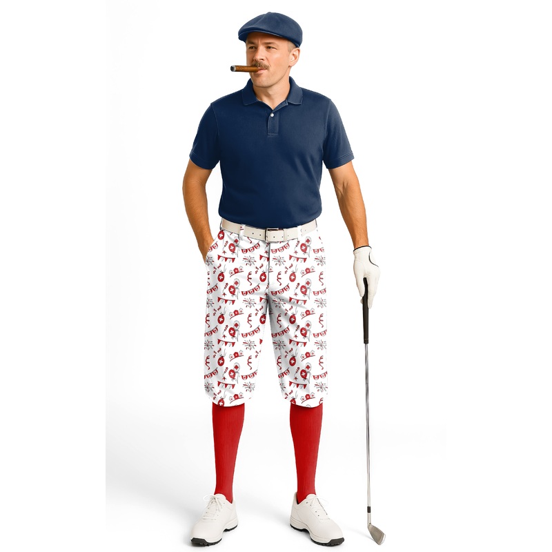 Canadian Flag Celebration Men’s Golf Knickers Pants