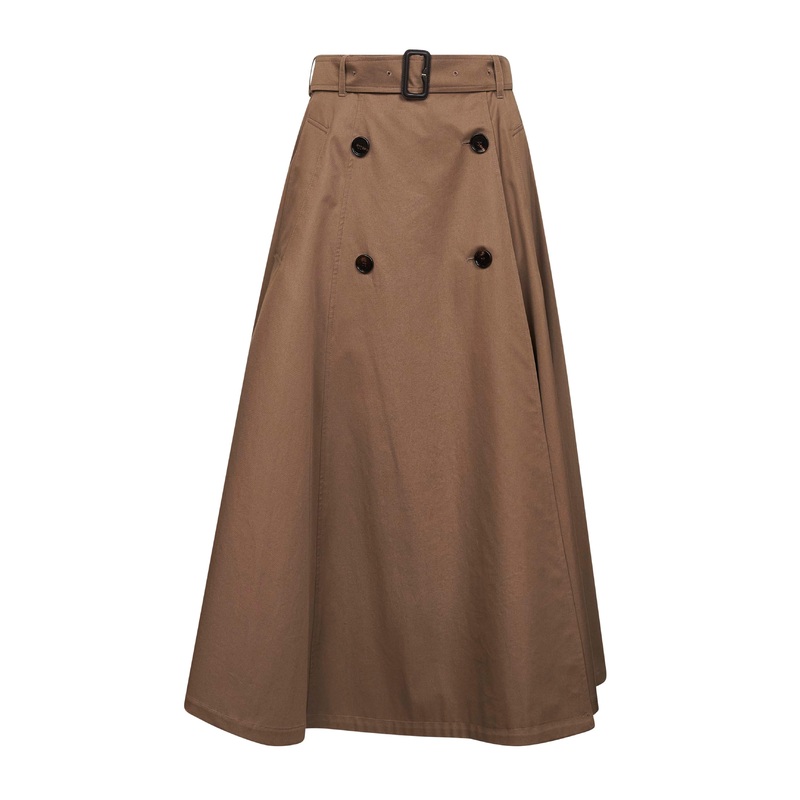Gabardine midi trench skirt|8|10