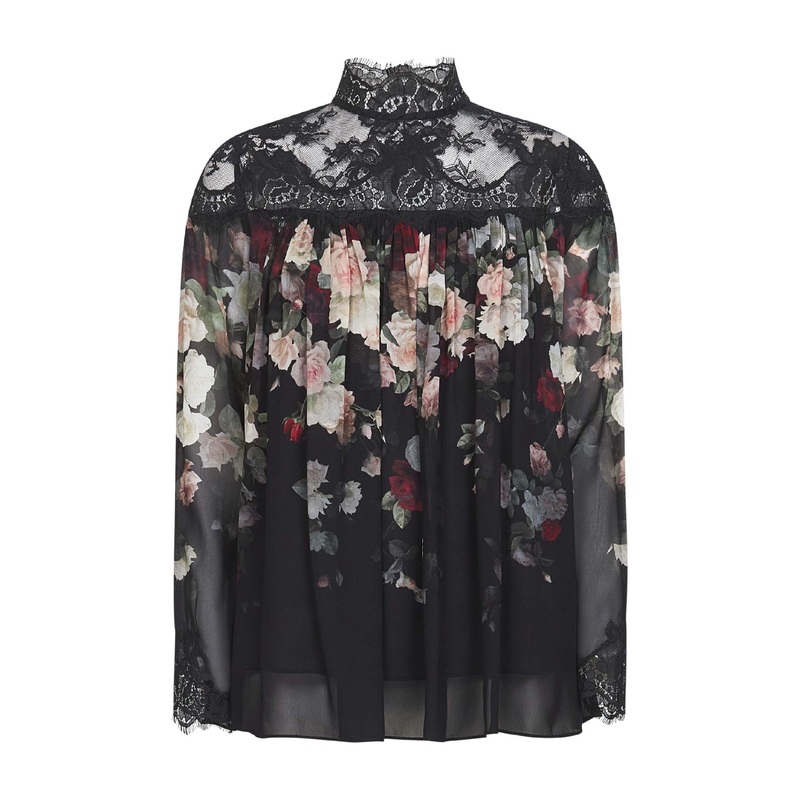 Black Cascade print Hypnotic blouse