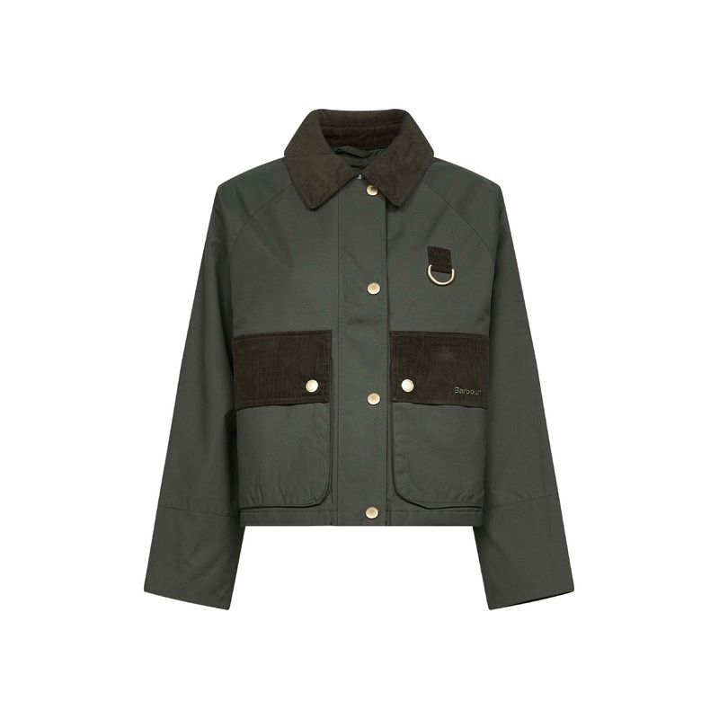 Green Phoebe waxed jacket|8|10|12|14