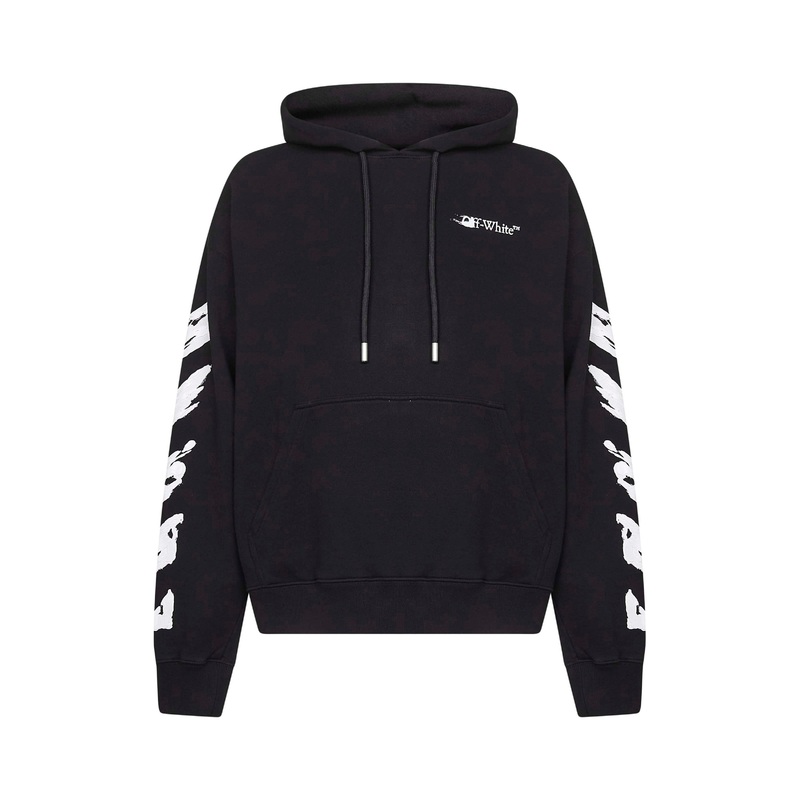 Black cotton Ink Arrow Skate hoodie