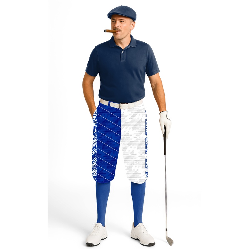 Blue Stitching Custom Sport Team Competition Uniforms Men’s Golf Knickers Pants