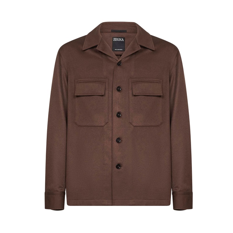 Brown Oasi Cashmere Alba overshirt