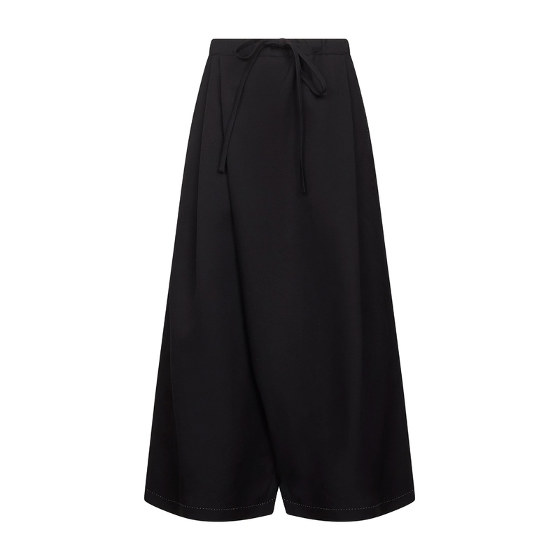 Black Batavia wool oversized trousers