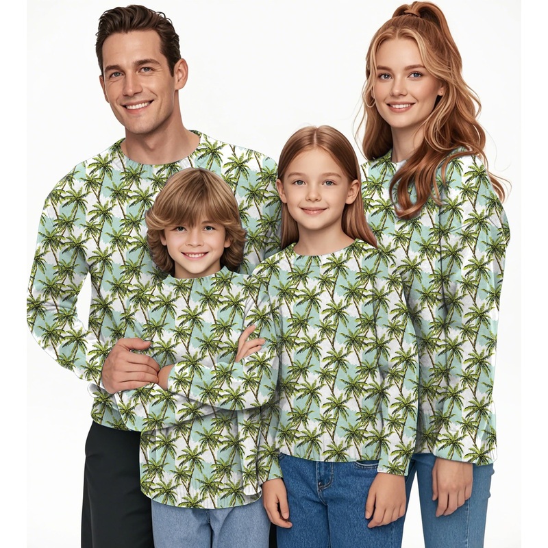 Coconut trees Crewneck Pullover Ugly Sweater Men Women boy girl family