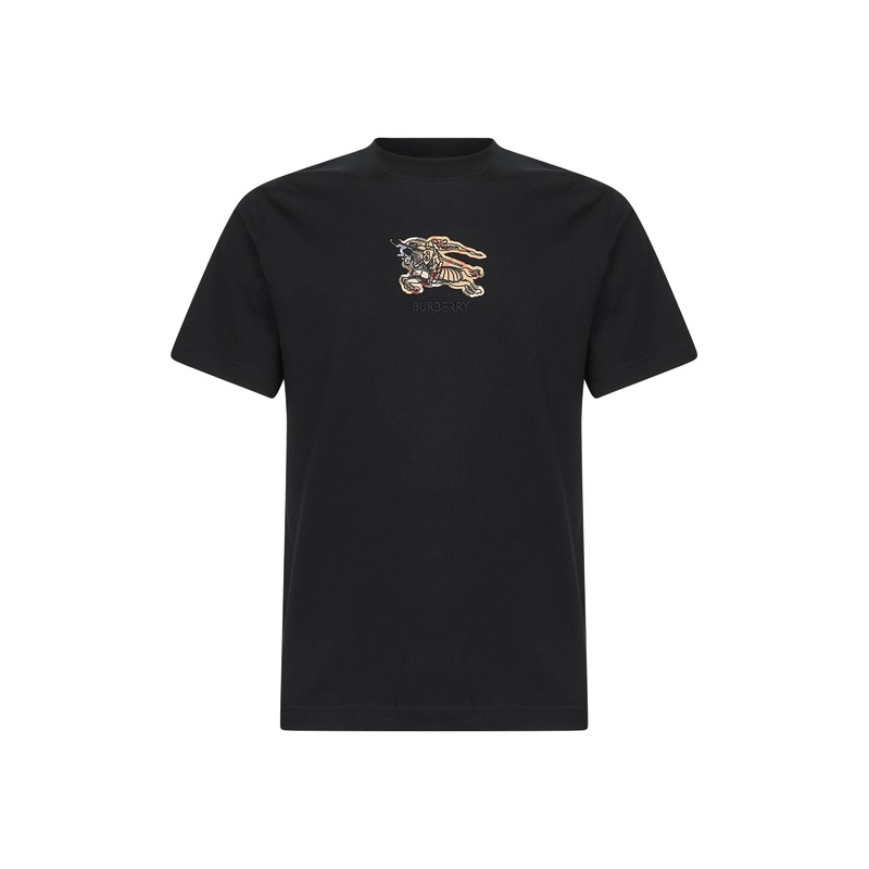 Black cotton EKD Check T-shirt