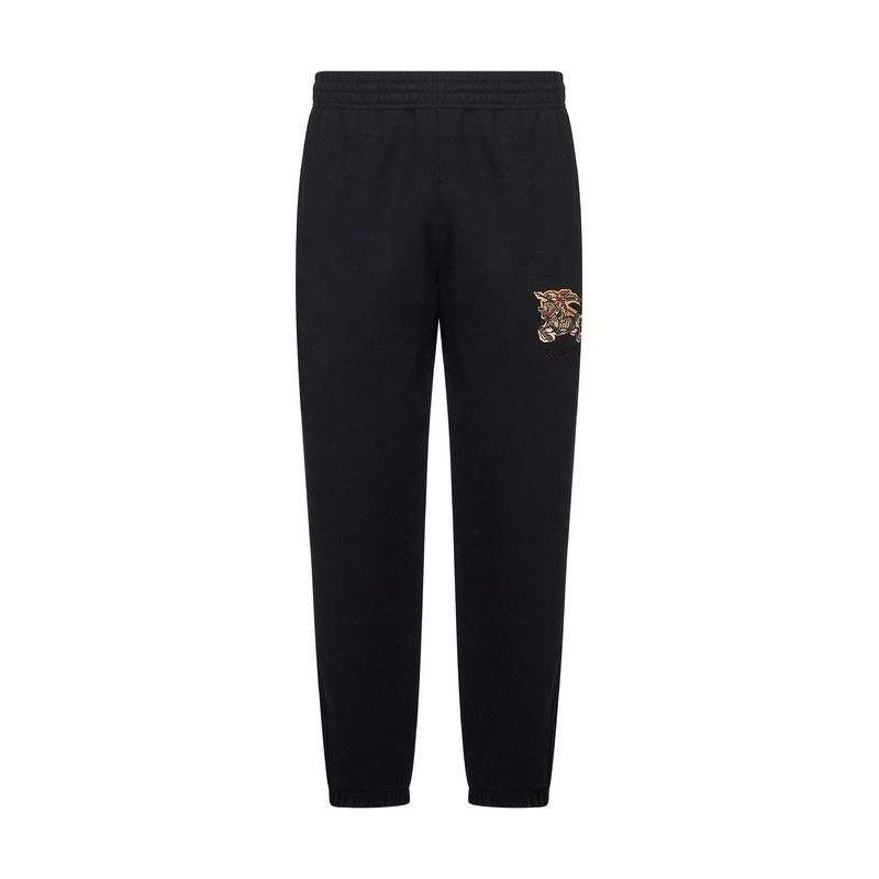 Black EKD Check jogging trousers